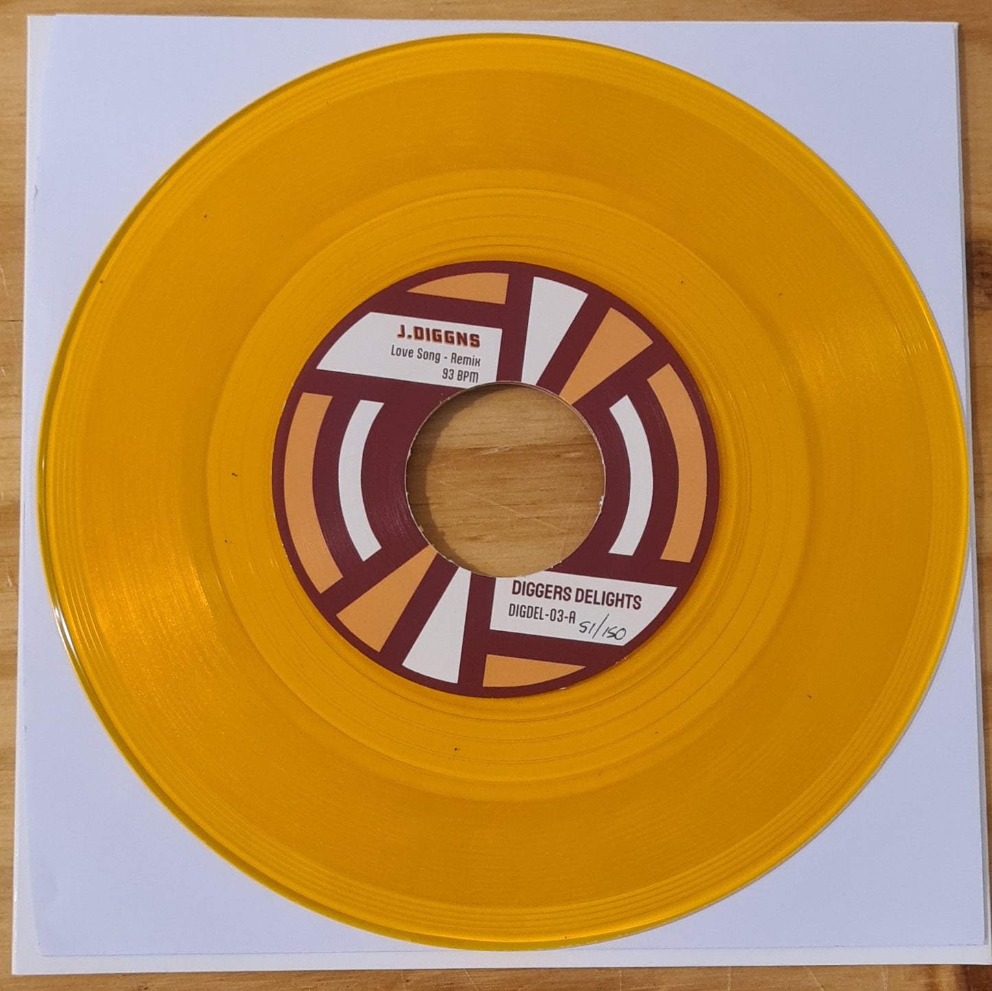 Diggers Delights 03 - J. Diggns - Love Song / J Atomic Dawg - ORANGE 7"