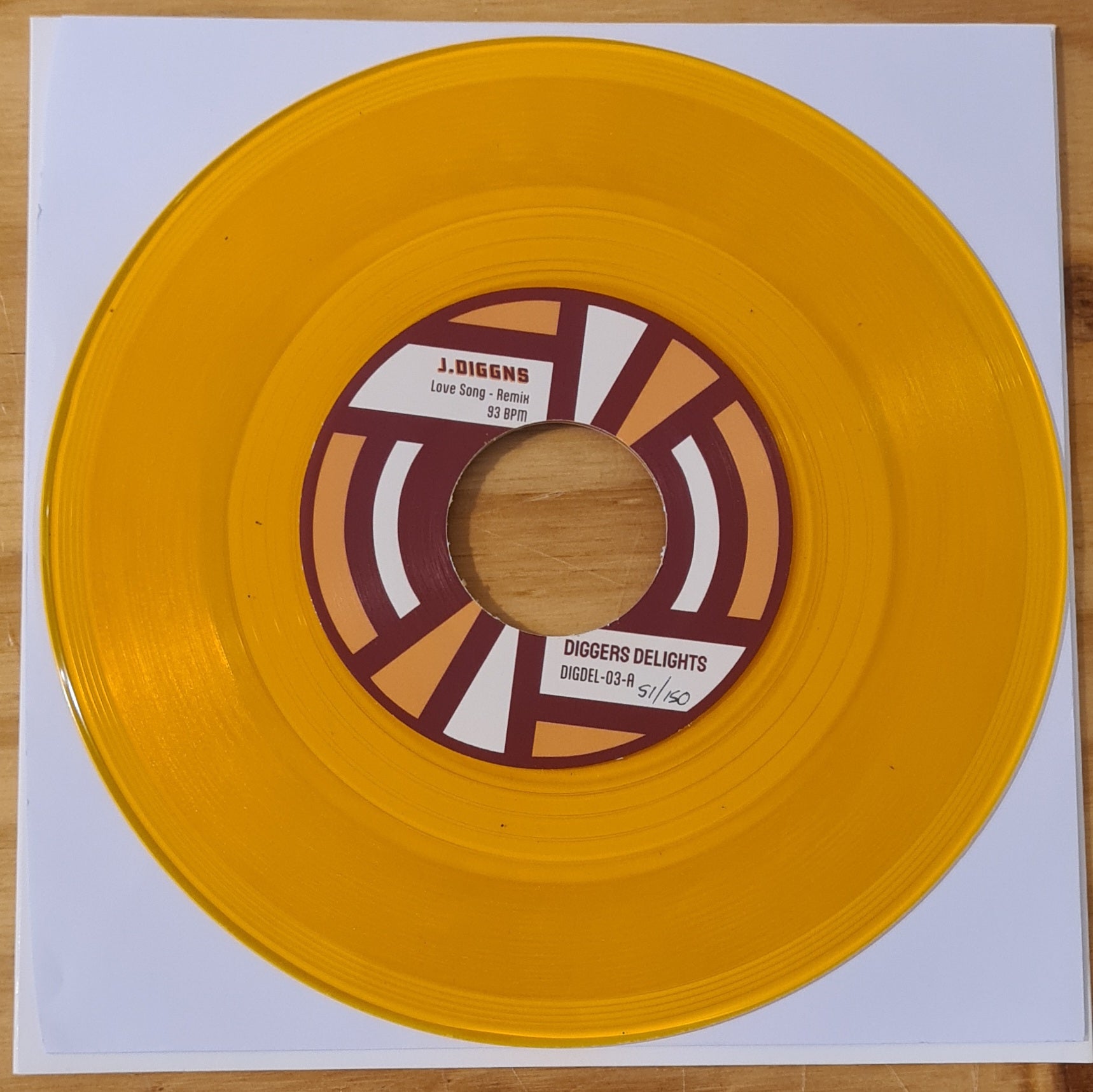 Diggers Delights 03 - J. Diggns - Love Song / J Atomic Dawg - ORANGE 7" - Last 2