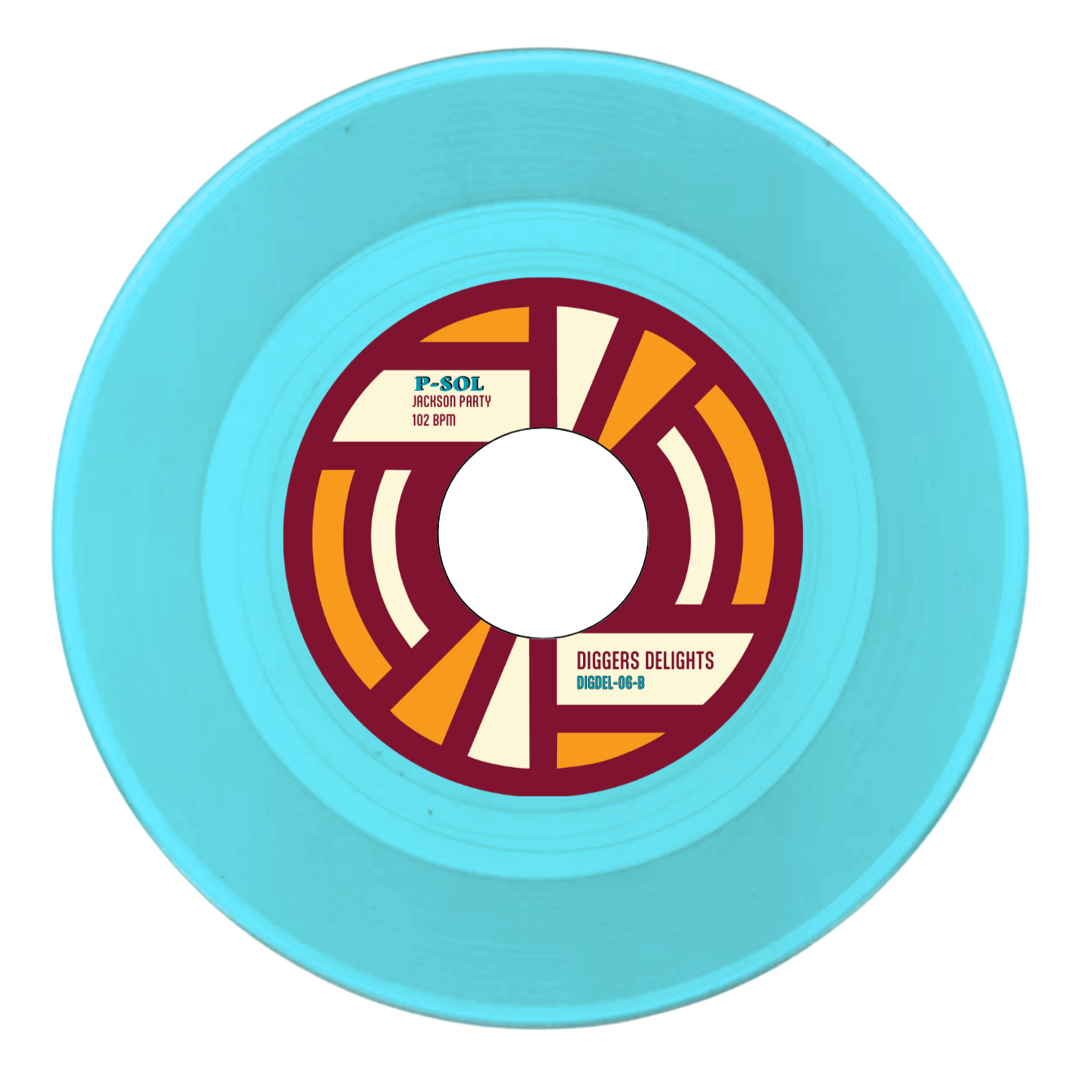 Pre Order - The S-Man - This is your heavy night / P SOL - Jackson Party - 7" AQUA BLUE -