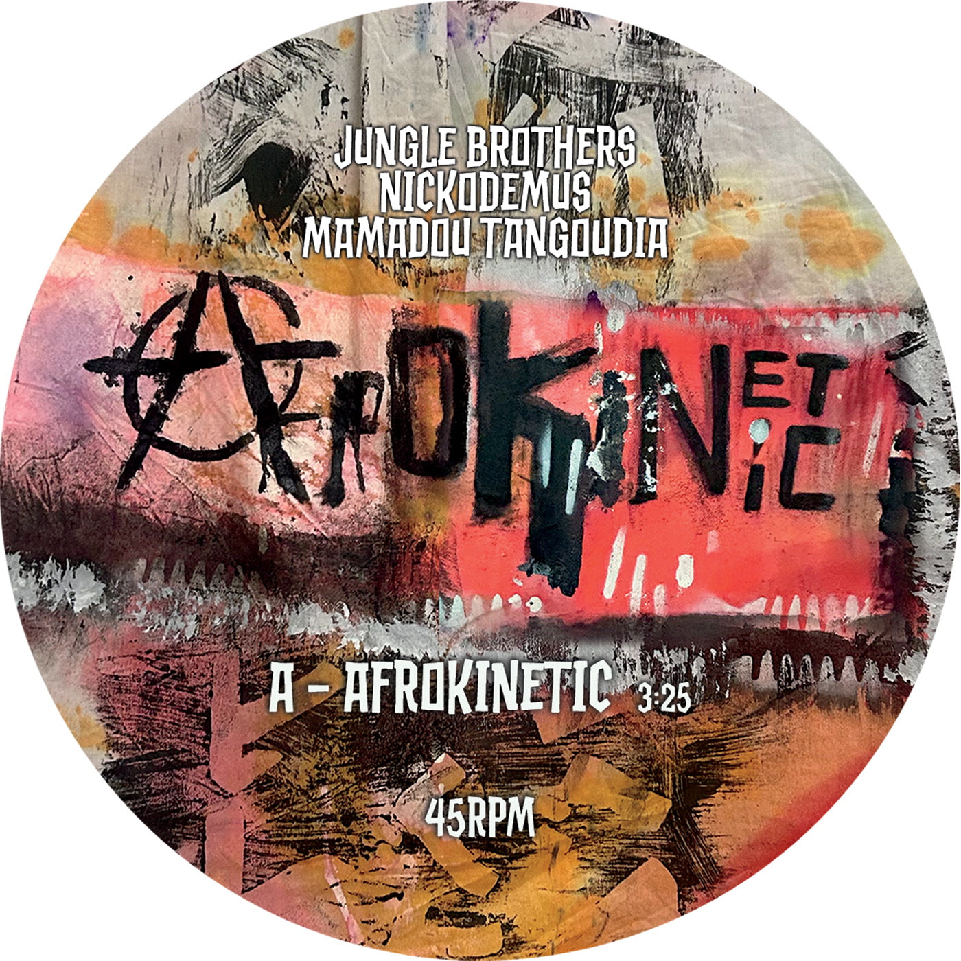 Pre Order - Afrokinetic - Nickodemus, Jungle Brothers & Mamadou Tangoudia - Wonderwheel - 7"