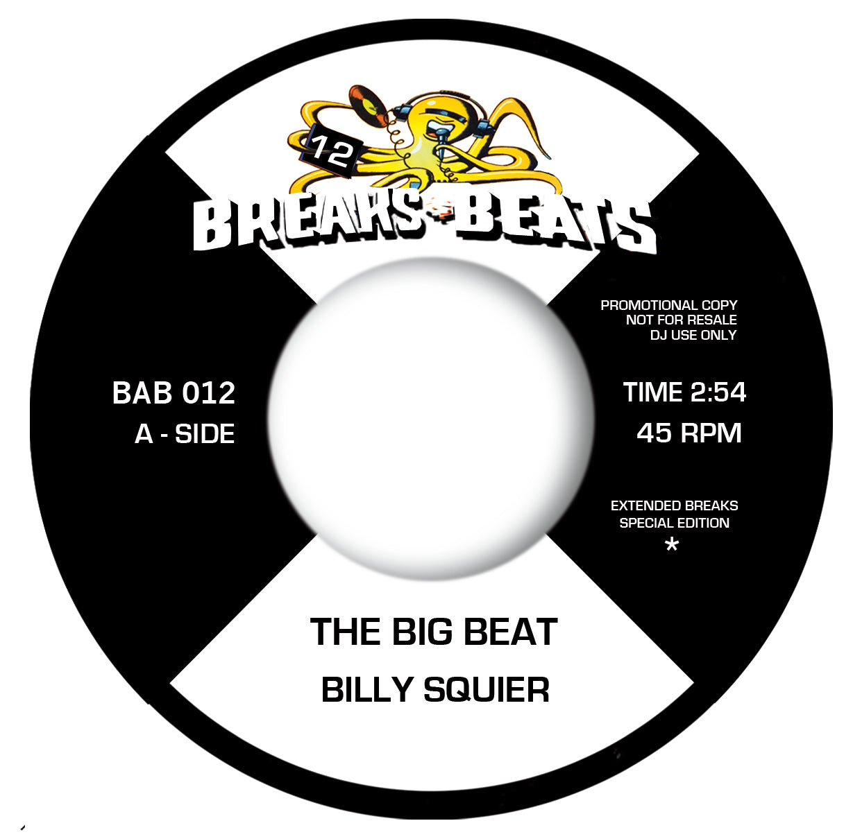BREAKS & BEATS - Billy Squier / Le Pamplemousse - 7" CLEAR - Last 5