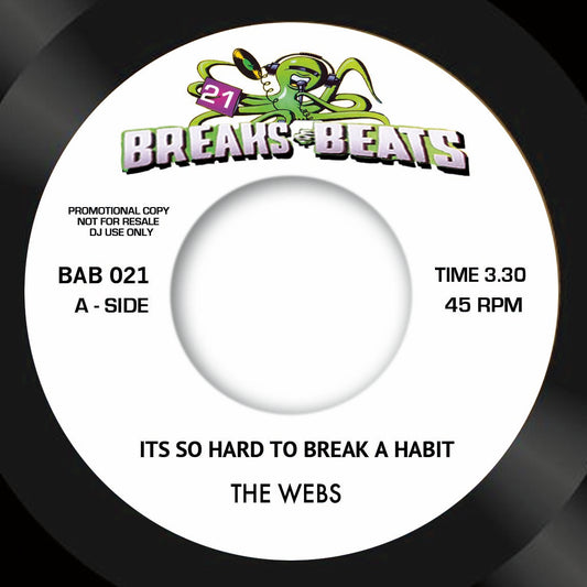 Pre Order - BREAKS & BEATS VOL 21 - THE WEBS - ITS SO HARD TO BREAK A HABIT / GAMITH - DARKNESS - 7" Last 3