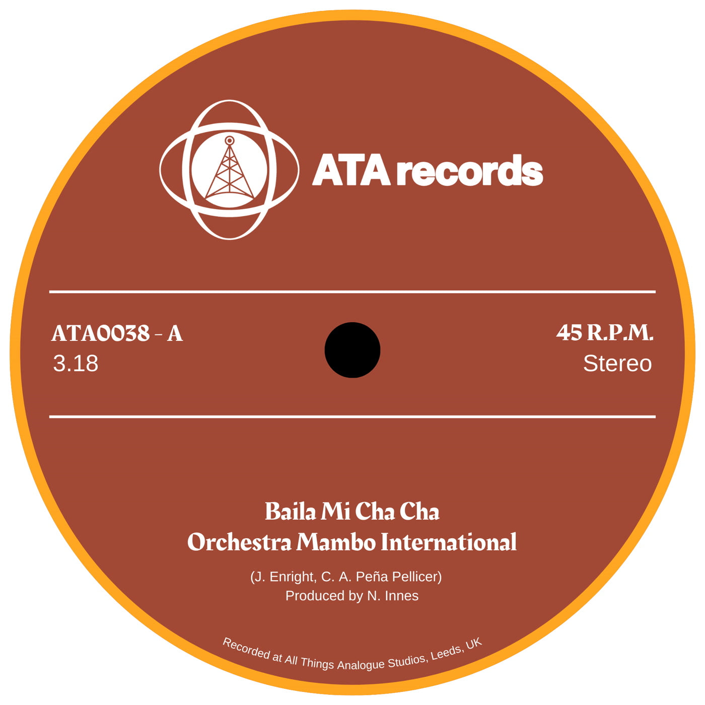 Pre Order - Baila Mi Cha Cha - Orchestra Mambo International - ATA Records  - 7" Last 4