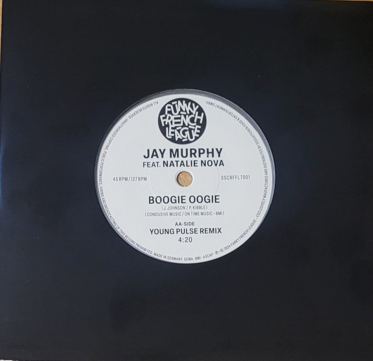 Pre Order - JAY MURPHY FEAT. NATALIE NOVA : BOOGIE OOGIE- ROB HARDT REMIX / YOUNG PULSE REMIX - 7"