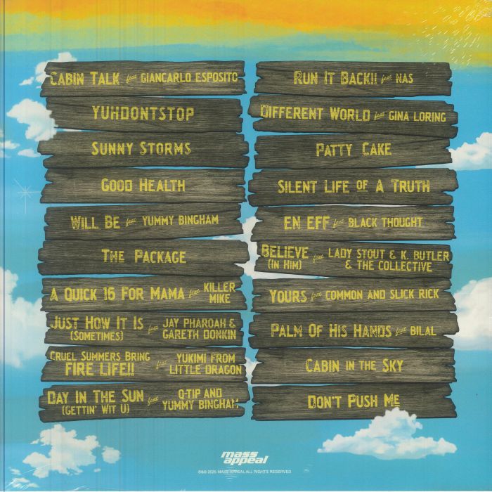 DE LA SOUL - Cabin In The Sky - Mass Appeal US - 2 x LP - YELLOW