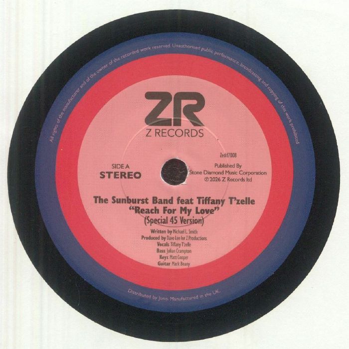 The SUNBURST BAND / QUEEN B UNLIMITED - Reach For My Love - Z Records- 7" Last 1
