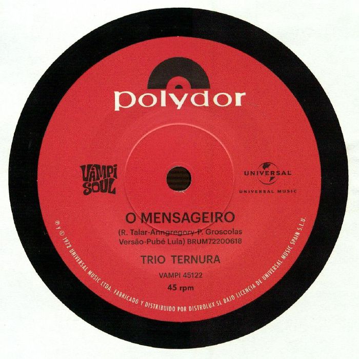 TRIO TERNURA - O Mensageiro - Vampi Soul Spain - 7"