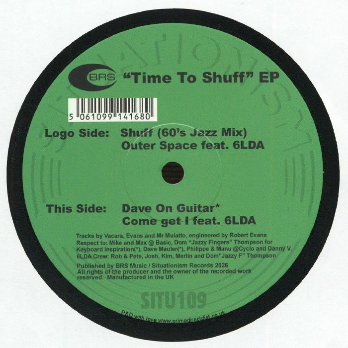 Pre Order - BRS - Time To Shuff EP (reissue) Situationism - 12"