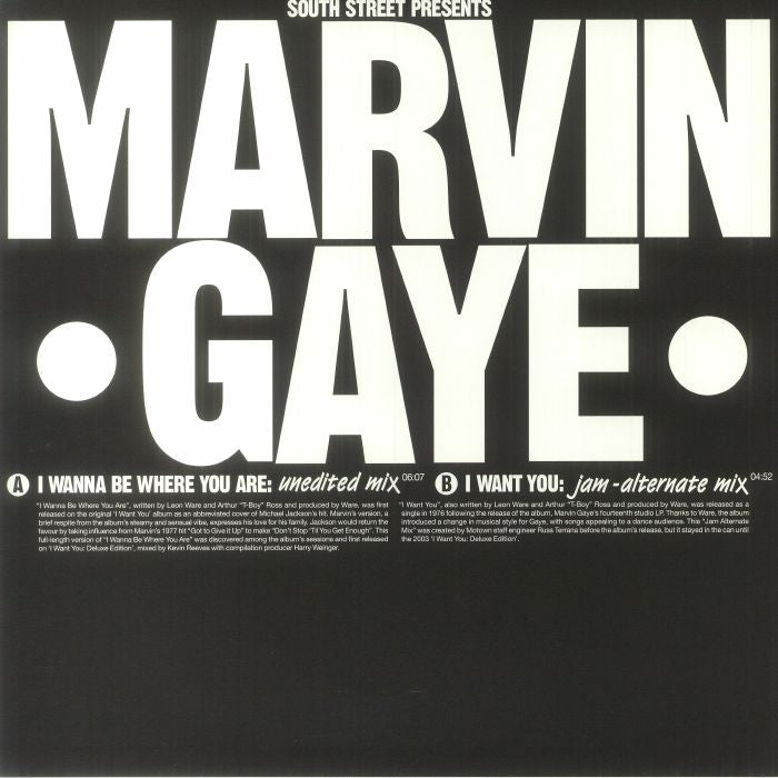 MARVIN GAYE -  I WANNA BE WHERE YOU ARE / I - 12"