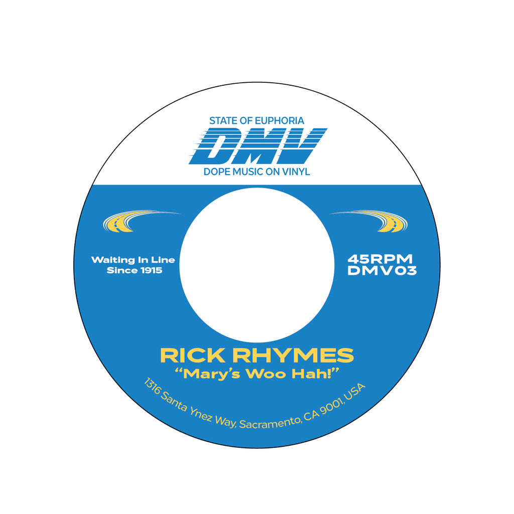 Pre Order - Rick Rhymes - Mary’s Woo Hah! / Red Hot Hancock - Stars In Your Yes Yes - 7"