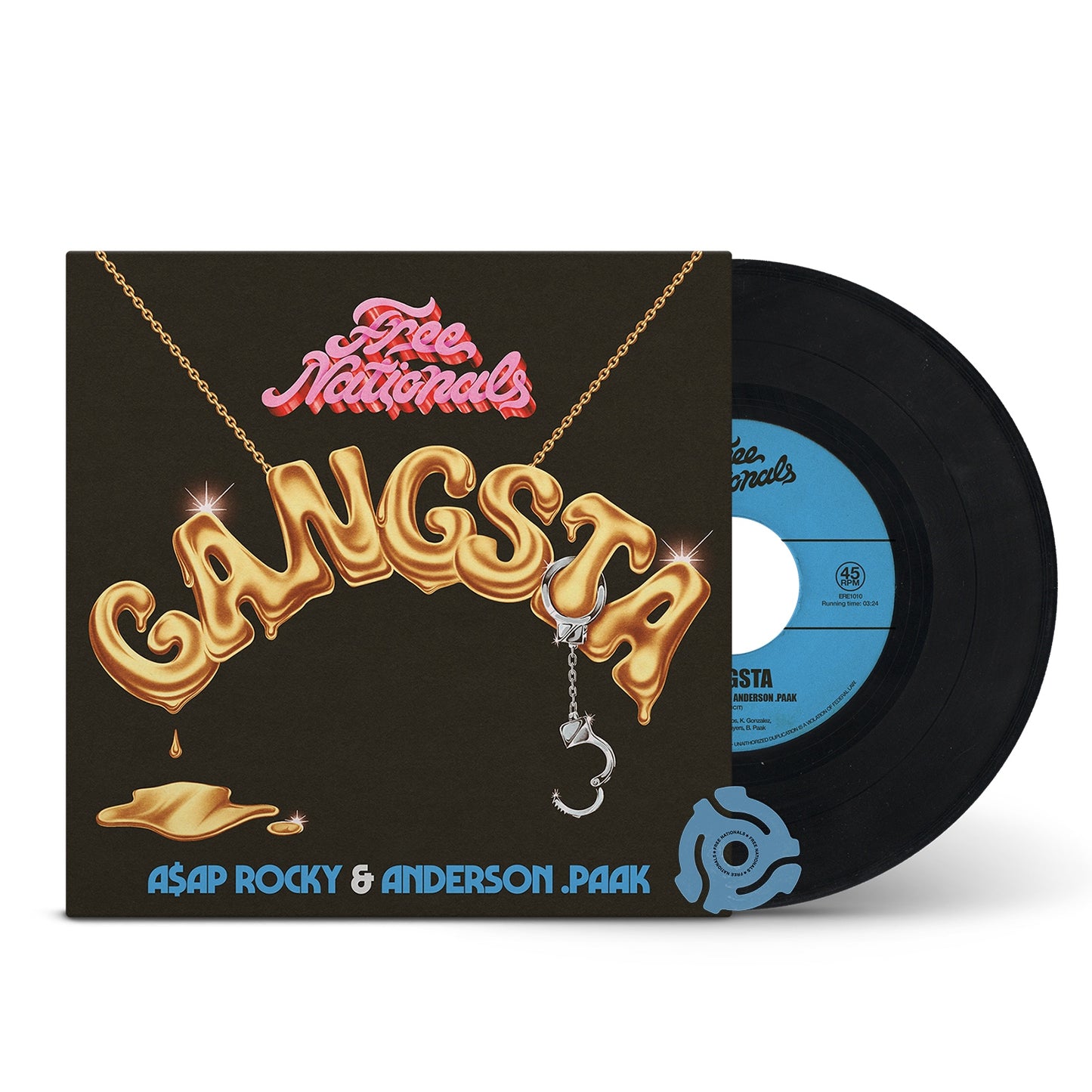 Pre Order - Free Nationals - Gangsta - feat. A$AP Rocky & Anderson .Paak - 7" Single - Last 1