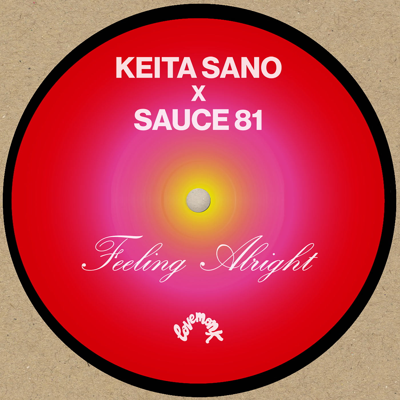 Pre Order - Feeling Alright - Keita Sano & Sauce81 - Lovemonk - 7" Single - Last 5