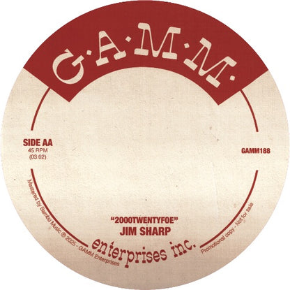 Pre Order - Jim Sharp - Cornbread / 2000Twentyfoe - GAMM - 7" Last 1