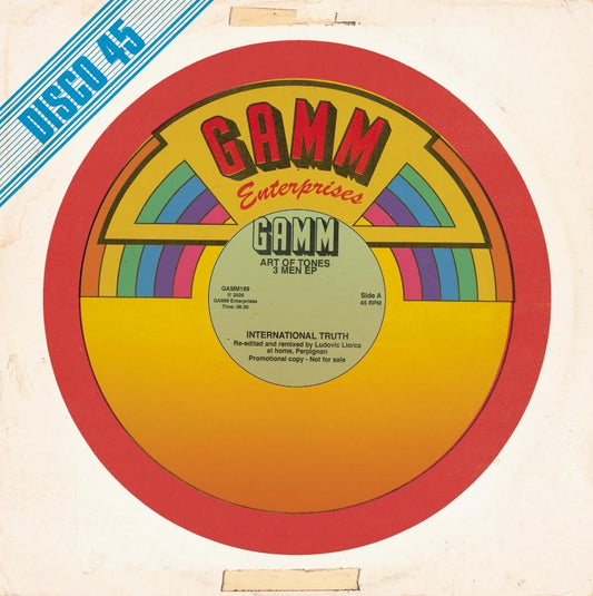 Pre Order - ART OF TONES - 3 MEN EP (G.A.M.M) - 12"