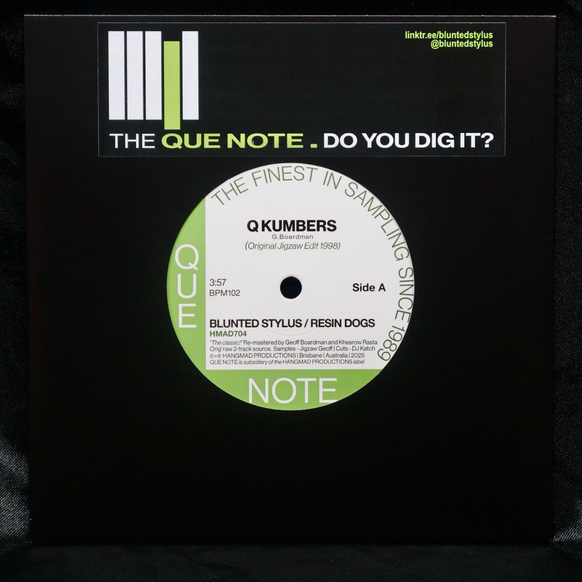 BLUNTED STYLUS - Q KUMBERS 45 edit / DJ Ransom Remix - 7" Single - BLK