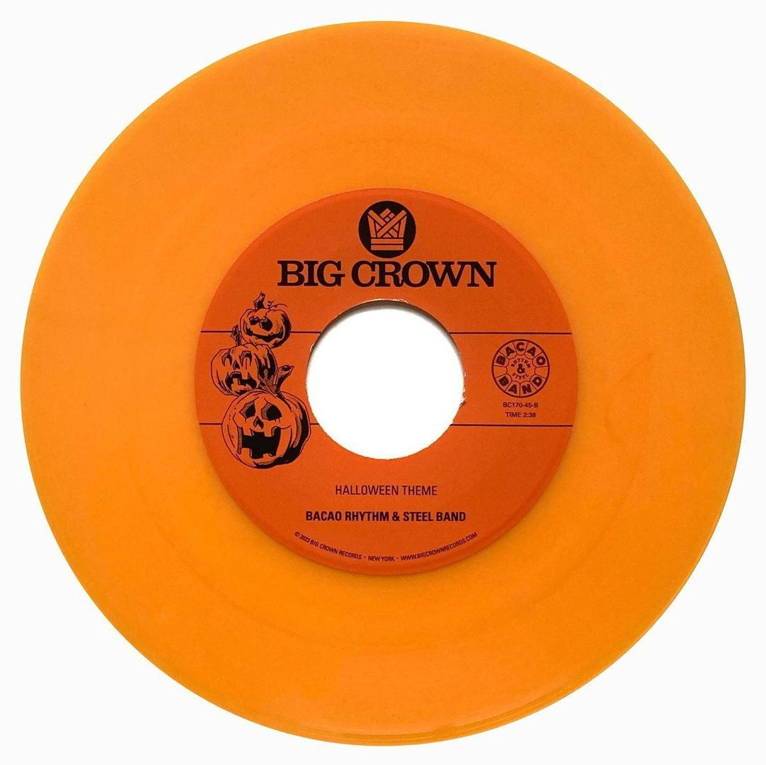 Bacao Rhythm & Steel Band - Stranger Things Theme b/w Halloween Theme - Orange Colour 7" Last 1