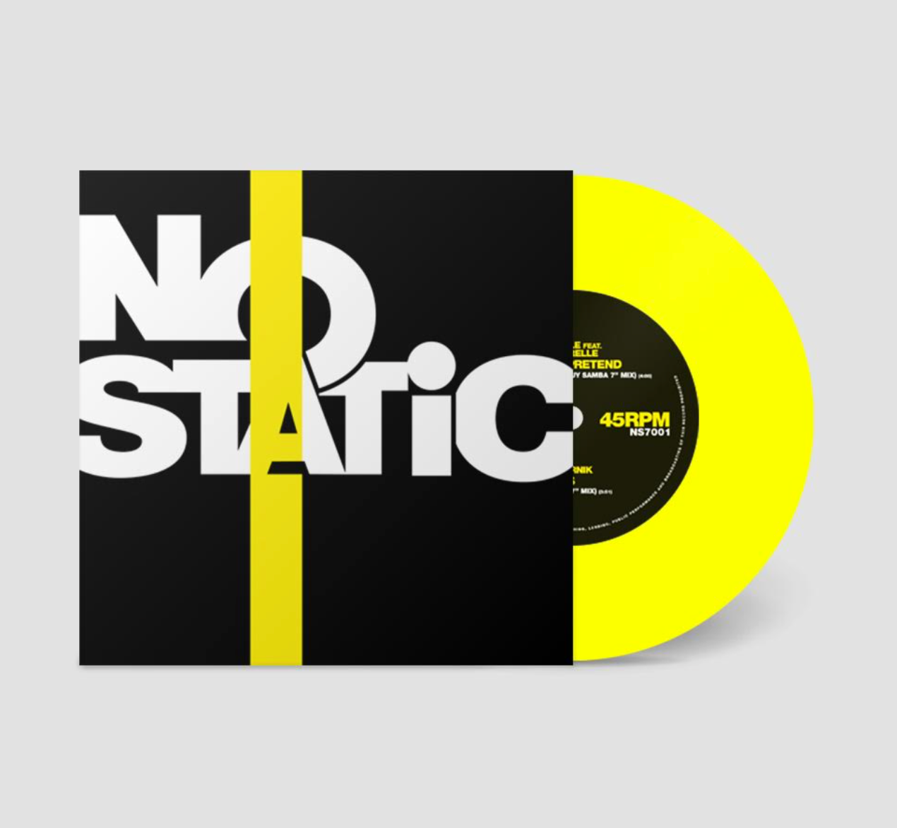 Pre Order - NO STATIC - REEL PEOPLE / Tall Black Guy - Remix - 7" Yellow