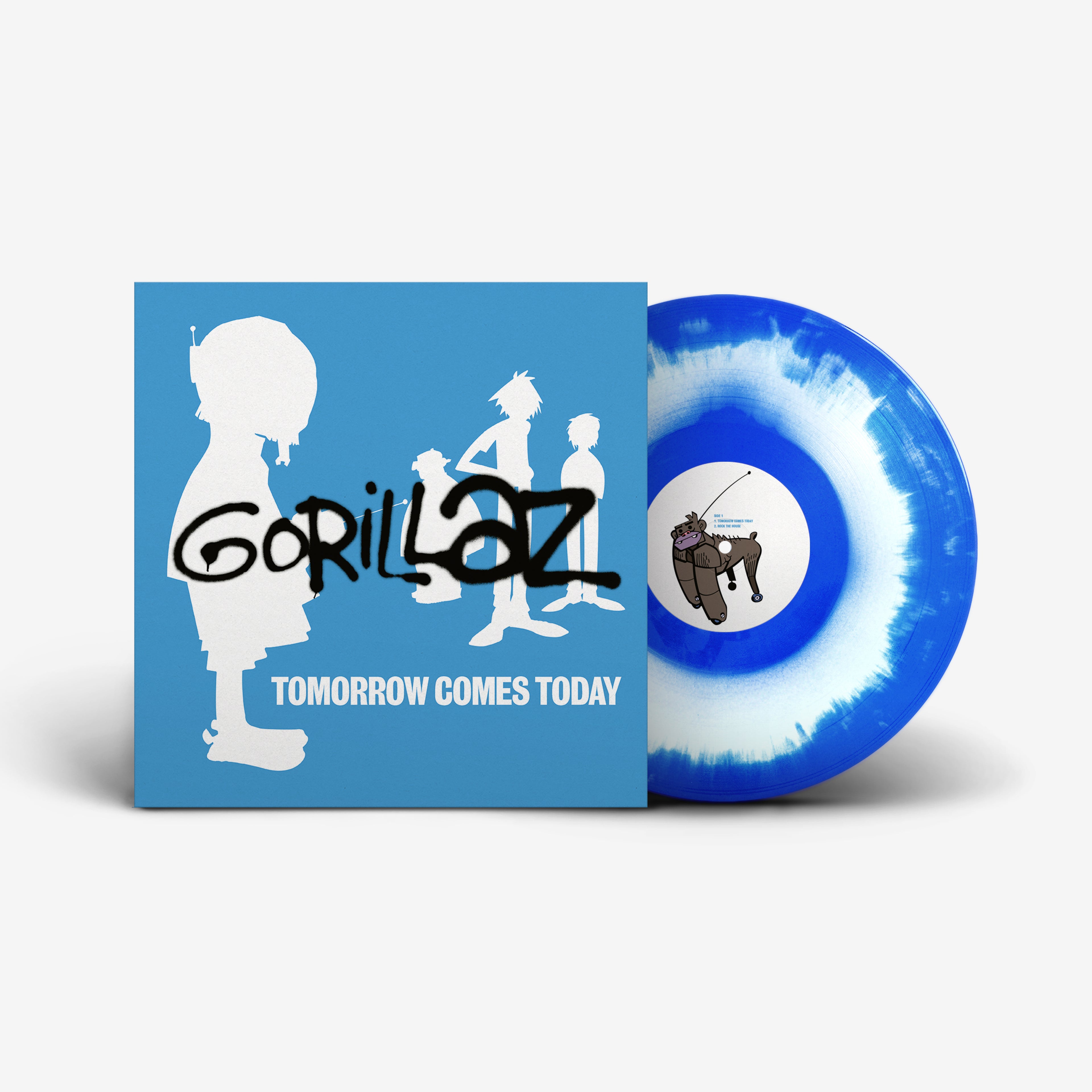 Gorillaz - Tomorrow Comes Today - LP - BLUE / WHITE Colour - Last 3
