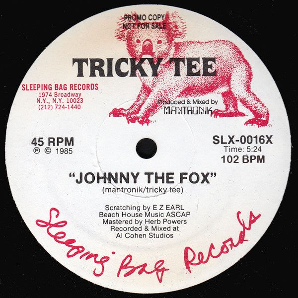 Tricky Tee - Johnny The Fox / Leave It To The Drums - Sleeping Bag - 7"