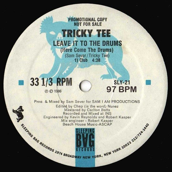Tricky Tee - Johnny The Fox / Leave It To The Drums - Sleeping Bag - 7"