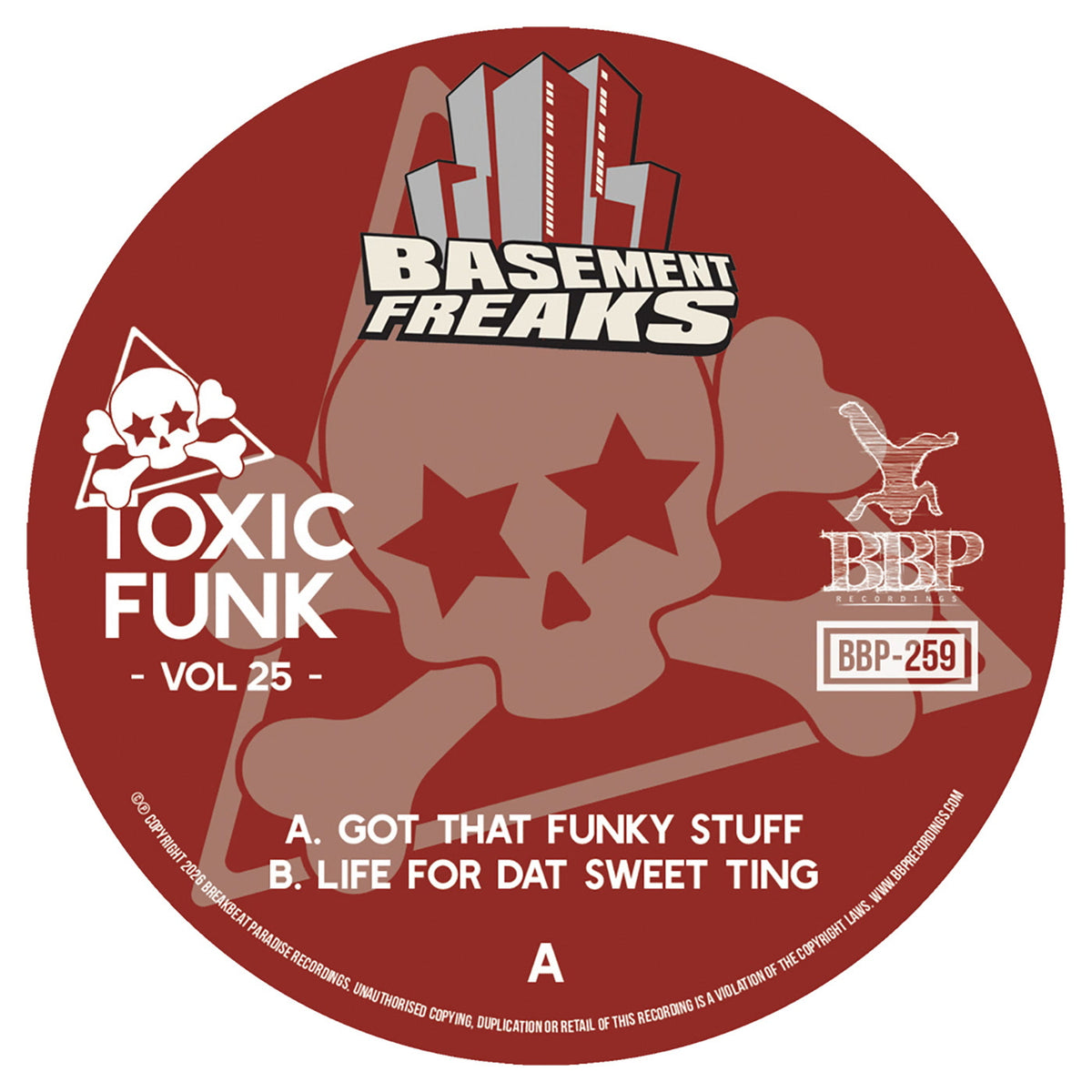 Pre Order - Toxic Funk Vol. 25 - Basement Freaks - Breakbeat Paradise - 7"