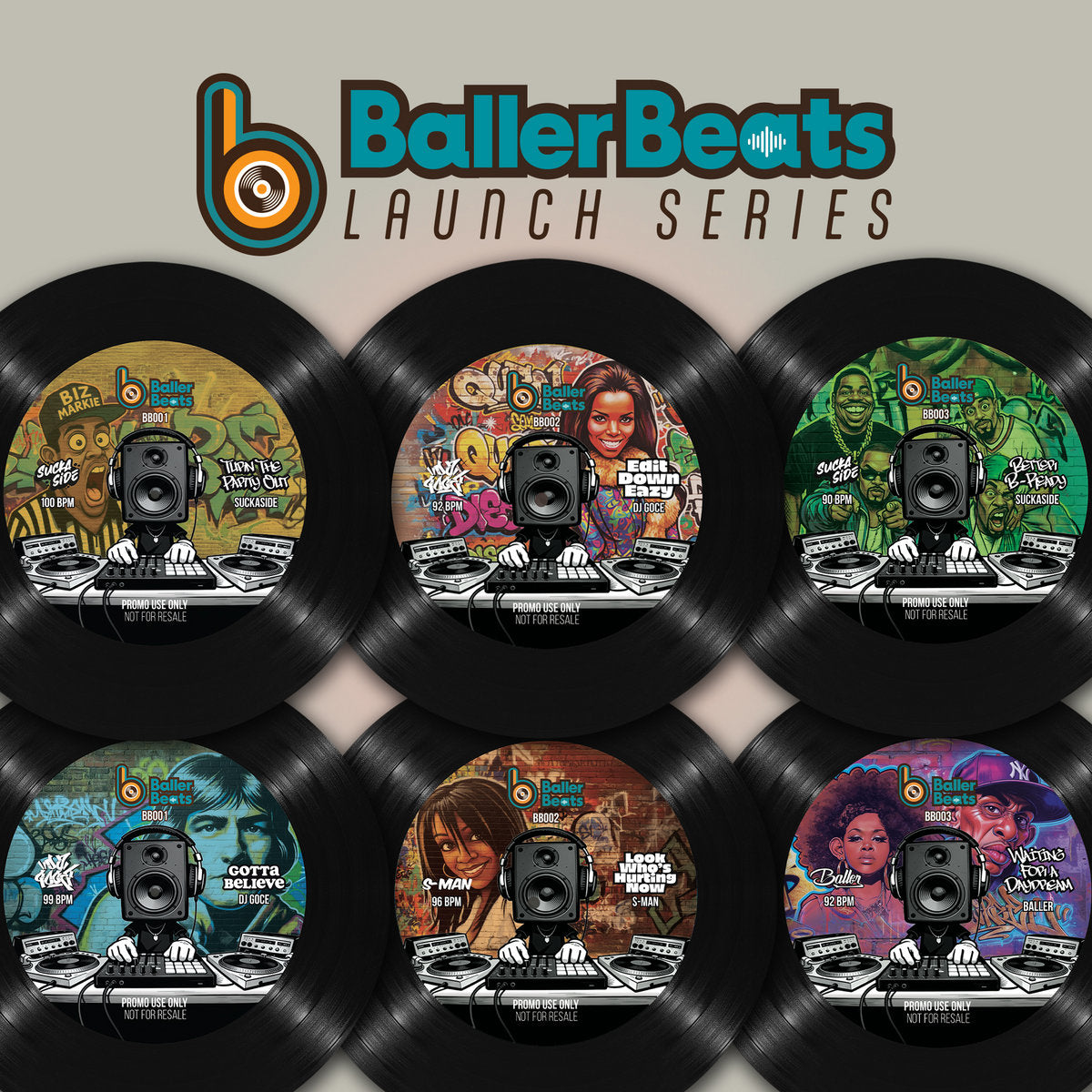 Baller Beats - BB001 + BB002 + BB003 = 3 x 7" Pack