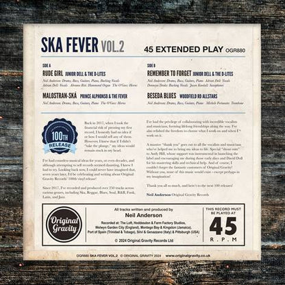 Original Gravity - Various Artists - Ska Fever Vol.2 EP - 7" Last 4