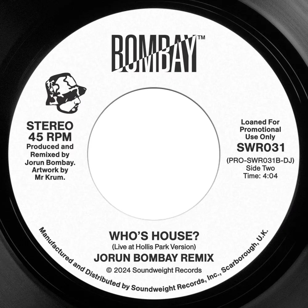 Jorun Bombay - Tougher / Who's House - Soundweight - 7" BLK Last 1