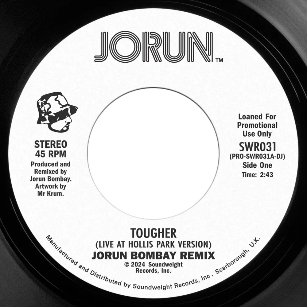 Jorun Bombay - Tougher / Who's House - Soundweight - 7" BLK Last 1