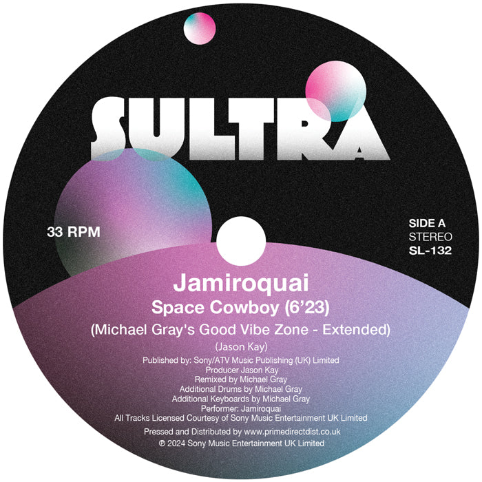 Pre Order - Jamiroquai Space Cowboy (Michael Gray Remixes) - Sultra Records - 12" Last 3