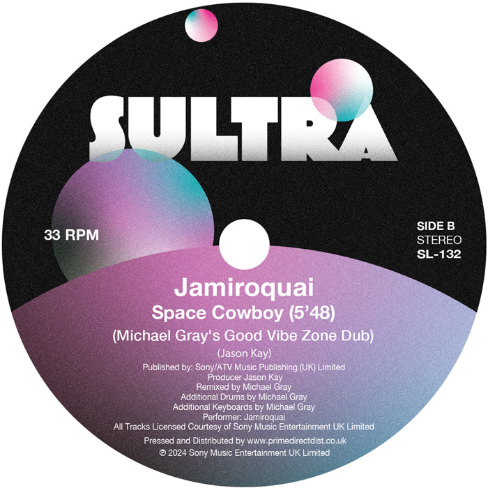 Jamiroquai Space Cowboy (Michael Gray Remixes) - Sultra Records - 12" Last 1