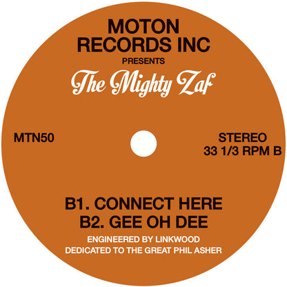 Pre Order - Moton Records Inc Presents : The Mighty Zaf - 12"