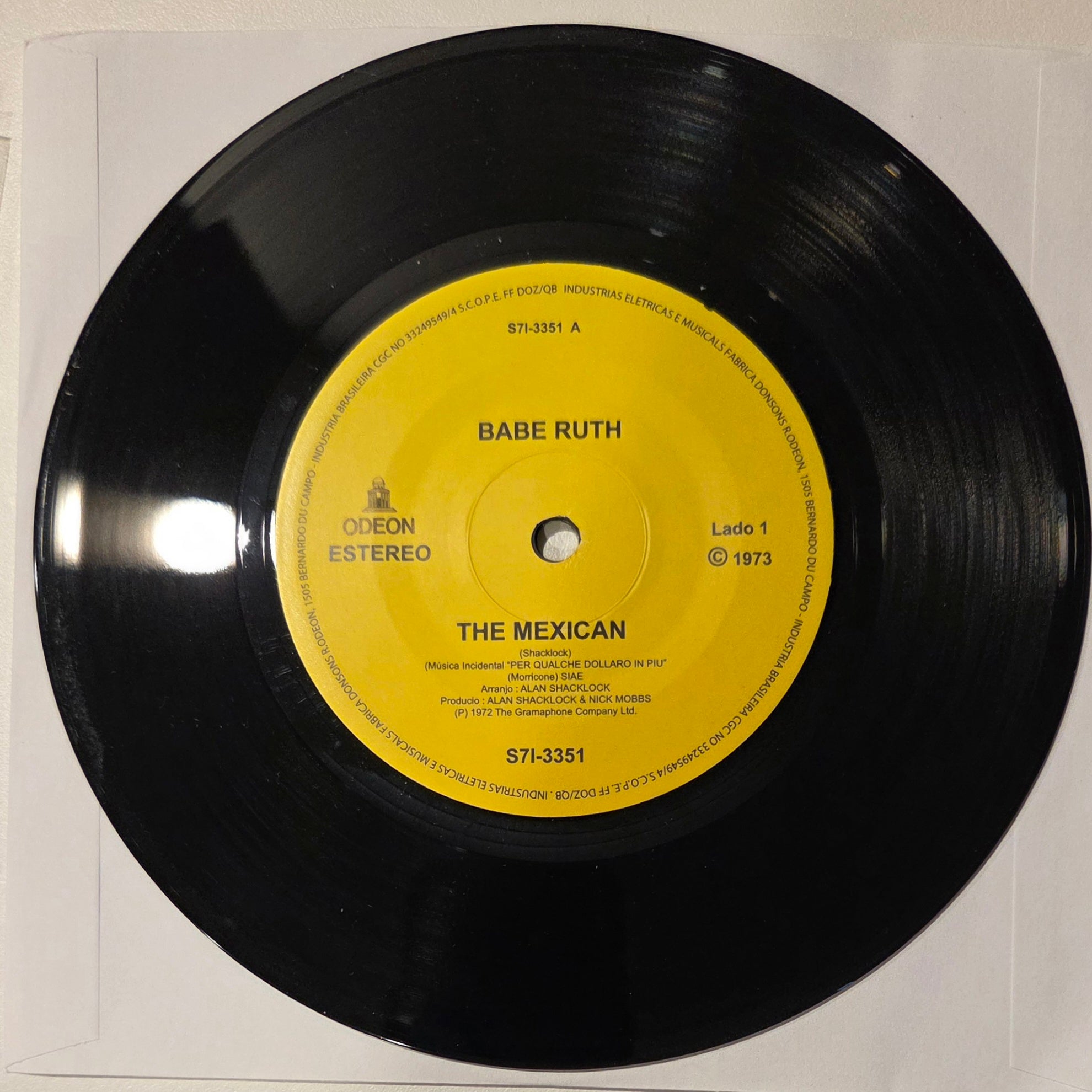 Babe Ruth – The Mexican / Theme From "For a few dollars more" - 7"