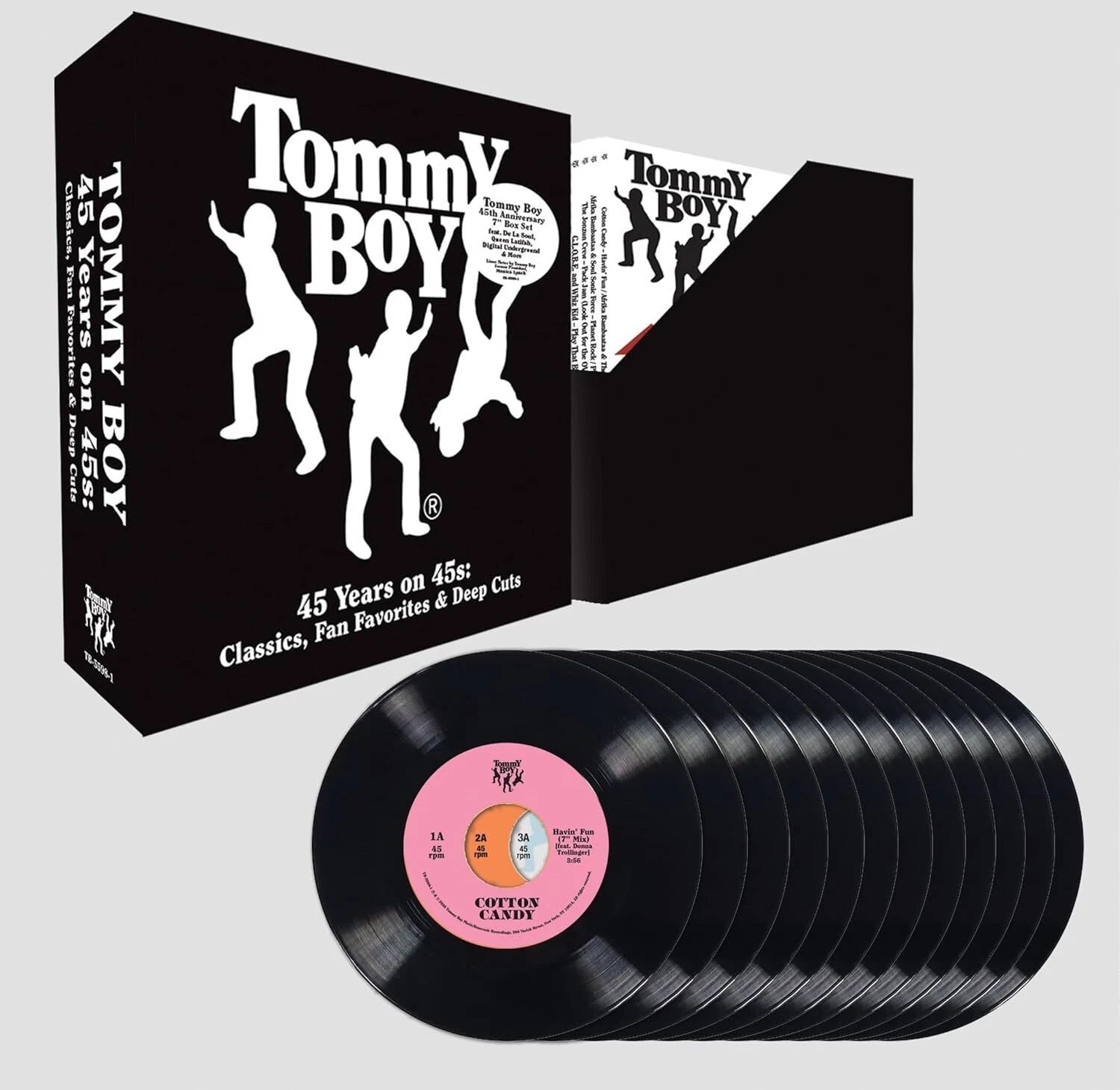 Pre Order - Tommy Boy: 45 Years on 45s - Classics, Fan Favorites & Deep Cuts Limited Edition 12 x 7" Box Set - Last 2