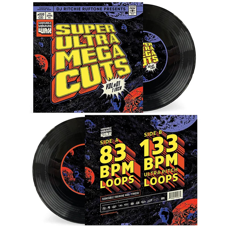 SUPER ULTRA MEGA CUTS V1 - TURNTABLE TRAINING WAX - 7″ BLK - Last 2